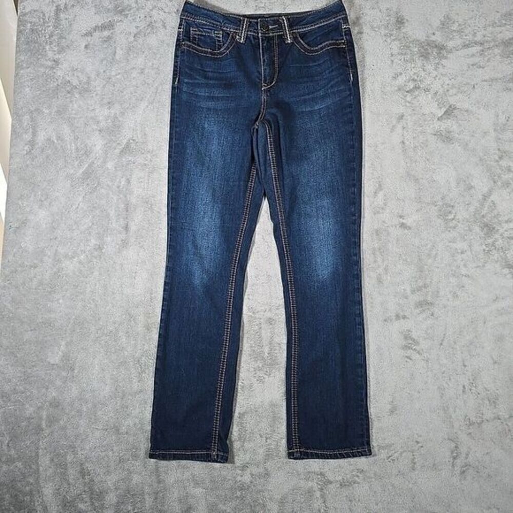 Seven 7 Jeans Womens 8 Blue Mid Rise Straight‎ Denim Pants Casual